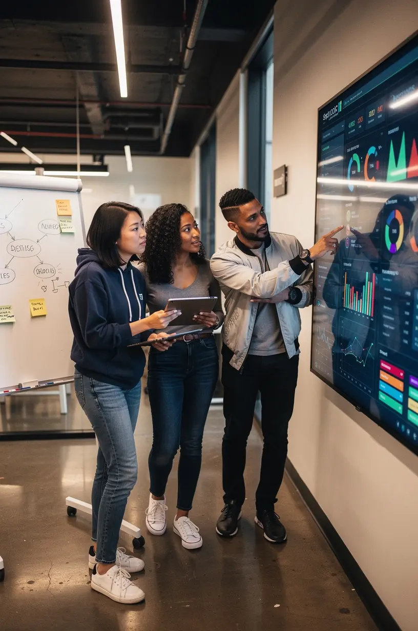 Team meeting discussing strategic implementation of automation tools to optimize business processes.